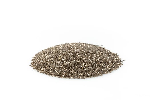 chia seeds isolated on white background