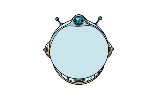 Space helmet, isolated on white background. Pop art retro vector illustration