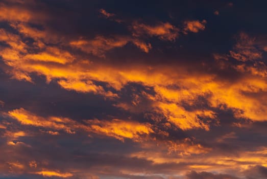 Evening cloudy sky