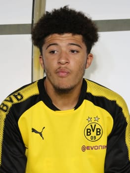 Jadon Malik Sancho ( Borussia Dortmund) at the DFB-Pokal match 1.FC Magdeburg - Borussia Dortmund on 24.10.2017