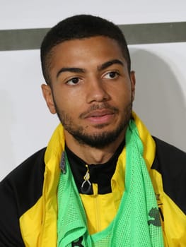 Jeremy Toljan ( Borussia Dortmund) at the DFB-Pokal match 1.FC Magdeburg - Borussia Dortmund on 24.10.2017