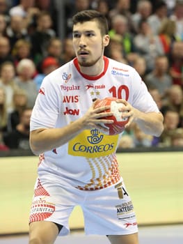 Alex Dujshebaev (Spain,KS Kielce ) at the men's international match Germany against Spain on 28.10.2017 in Magdeburg