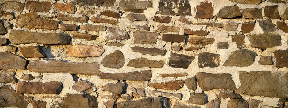 old historic wall made of natural stone