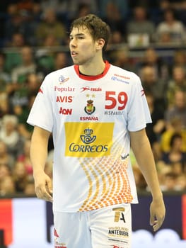 Daniel Dujshebaev (Spain,KS Kielce,RK Celje) at the men's international match Germany against Spain on 28.10.2017 in Magdeburg