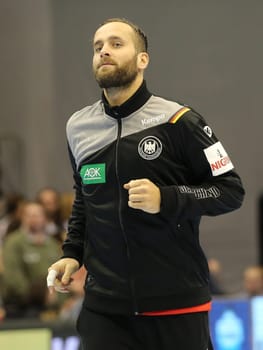 Handball player Silvio Heinevetter (DHB,Füchse Berlin) at the men's international match Germany against Spain on 28.10.2017 in Magdeburg
