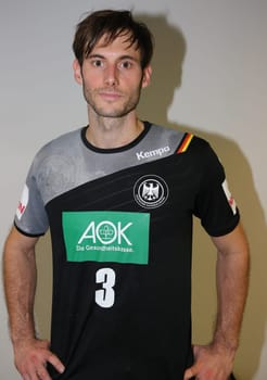 Handball player Uwe Gensheimer ( DHB,Paris Saint Germain HB ) at the men's international match Germany against Spain on 28.10.2017 in Magdeburg