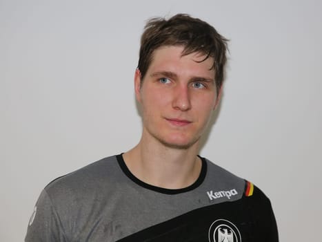 Handball player Finn Lemke ( DHB,MT Melsungen) at the men's international match Germany against Spain on 28.10.2017 in Magdeburg