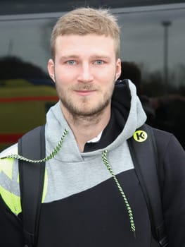 German handball player Philipp Weber (DHB, SC DHfK Leipzig) during the men's international match Germany against Spain on October 28, 2017 in Magdeburg