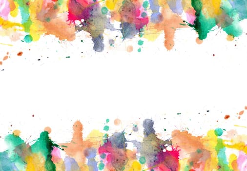 Blobs - watercolour paints splatters on paper abstract background