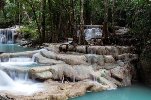 erawan thailand waterfall nature Asia