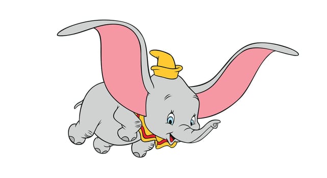 dumbo flying elephant illustration cartoon
