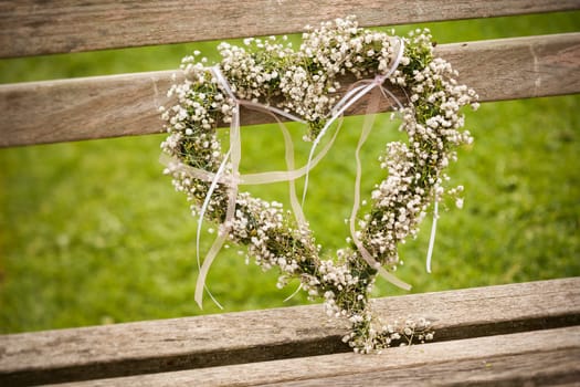 Wedding heart made of plants