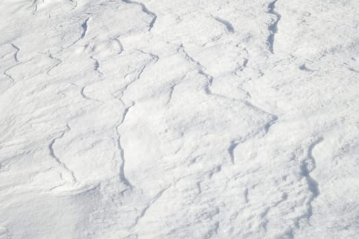 Snow drifts in winter