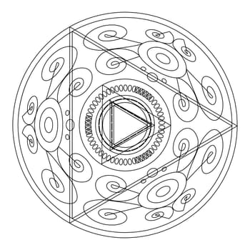 Mandalas for coloring book. Decorative black and white round outline ornament. Unusual flower shape. Oriental vector and anti-stress therapy patterns. Vector yoga logos design element.