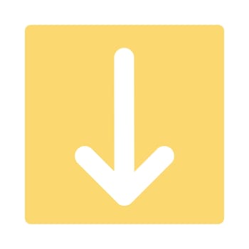 Pointer, arrow in modern flat style. Arrow vector button isolated on white background. Symbol for web design, site, app, UI.