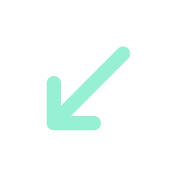 Pointer, arrow in modern flat style. Arrow vector button isolated on white background. Symbol for web design, site, app, UI.