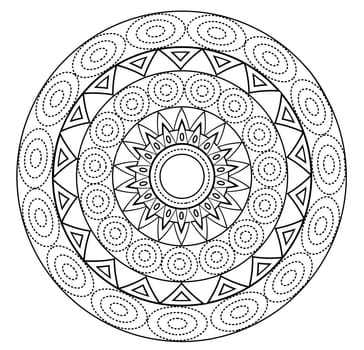 Mandalas for coloring book. Decorative black and white round outline ornament. Unusual flower shape. Oriental vector and anti-stress therapy patterns. Vector yoga logos design element.