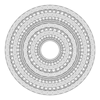 Mandalas for coloring book. Decorative black and white round outline ornament. Unusual flower shape. Oriental vector and anti-stress therapy patterns. Vector yoga logos design element.
