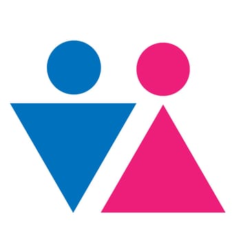 Gender symbol set. Male Female girl boy woman man icon vector symbol.