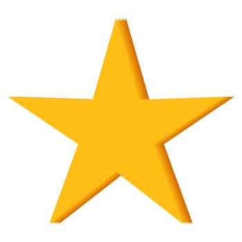 Isolated yellow star icon, ranking mark. Modern simple favorite sign, decoration symbol for website design, web button, mobile app.