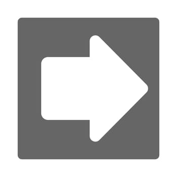 Pointer, arrow in modern flat style. Arrow vector button isolated on white background. Symbol for web design, site, app, UI.