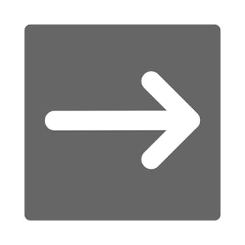 Pointer, arrow in modern flat style. Arrow vector button isolated on white background. Symbol for web design, site, app, UI.