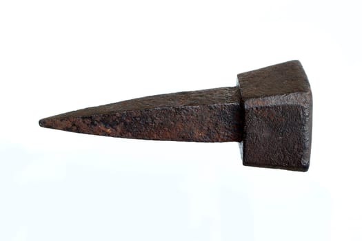 Detail of the old rusty nail - tang