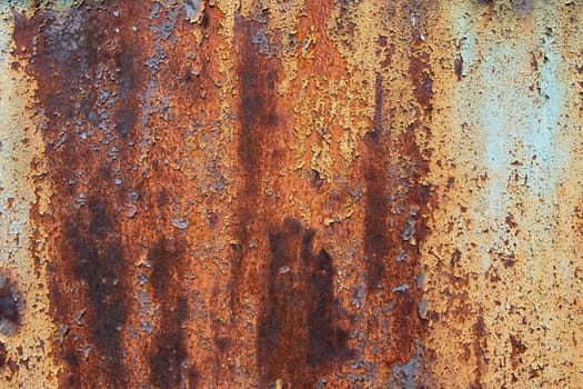 Detail of the old rusty metal - flaky paint