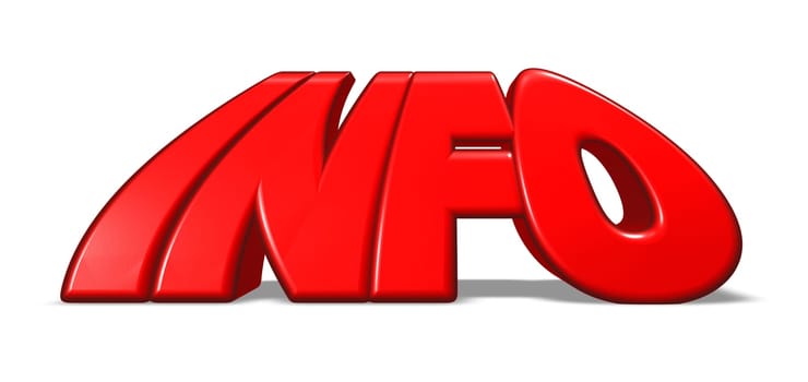 the word info - 3d illustration
