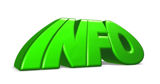 the word info - 3d illustration