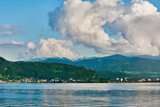 Lake Constance (Bodensee) with view of Mountains