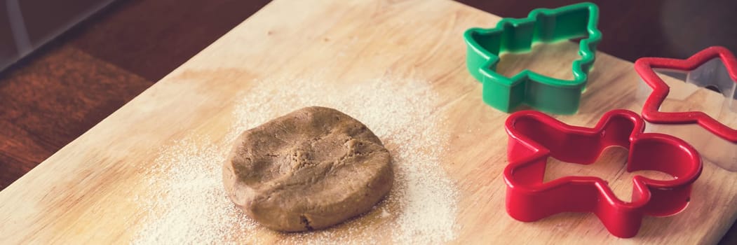 Making Christmas gingerbread cookies