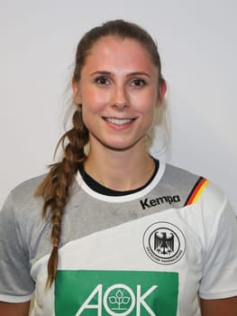 Handball player Alicia Stolle ( DHB,HSG Blomberg-Lippe) at the women's international match Germany against Netherlands on 28.10.2017 in Magdeburg