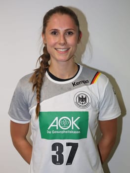 Handball player Alicia Stolle ( DHB,HSG Blomberg-Lippe) at the women's international match Germany against Netherlands on 28.10.2017 in Magdeburg