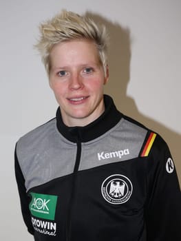 Handball player Clara Woltering ( DHB,BVB 09 Dortmund) at the women's international match Germany against Netherlands on 28.10.2017 in Magdeburg
