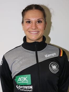 Handball player Julia Behnke ( DHB,TuS Metzingen) at the women's international match Germany against Netherlands on 28.10.2017 in Magdeburg