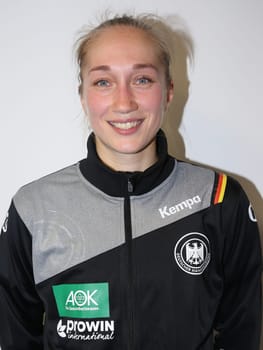 Handball player Nadja Mansson ( DHB,BVB 09 Dortmund) at the women's international match Germany against Netherlands on 28.10.2017 in Magdeburg