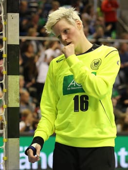 Handball player Clara Woltering ( DHB,BVB 09 Dortmund) at the women's international match Germany against Netherlands on 28.10.2017 in Magdeburg