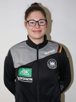 Handball player Jennifer Rode ( DHB,TSV Bayer 04 Leverkusen) at the women's international match Germany against Netherlands on 28.10.2017 in Magdeburg