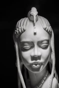 Rome, Italy - August 08, 2015: ivory chinese statuette, requisitioned to smugglers of ivory