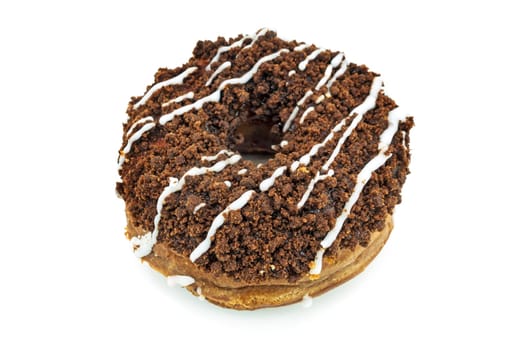 Donut,close-up of the sweet on a white background