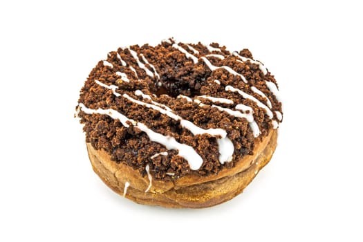 Donut,close-up of the sweet on a white background