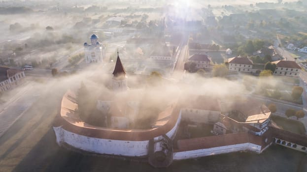 Aerial view of Prejmer fortified Church. UNESCO world heritage site