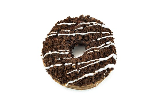 Donut,close-up of the sweet on a white background
