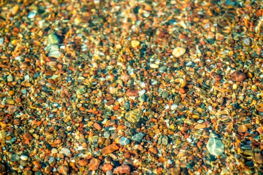 Gravel on the Baltic Sea beach
