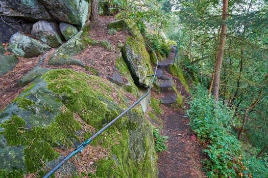 Hiking trail along the Devil's Wall between Timmenrode and Blankenburg in the Harz National Park