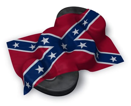southern flag and paragraph symbol - 3d illustration