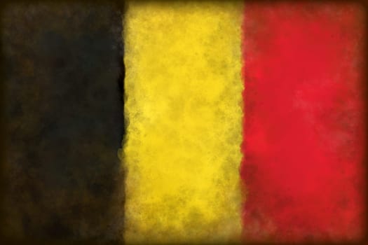 flag of belgium on grunge background - illustration