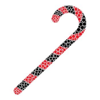 candy cane dot icon isolated on white background