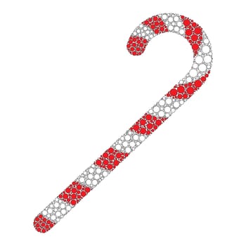 candy cane dot icon isolated on white background